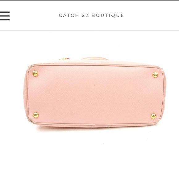 Prada Pink Saffiano Lux  Large Double Zip Tote - Picture 10 of 12